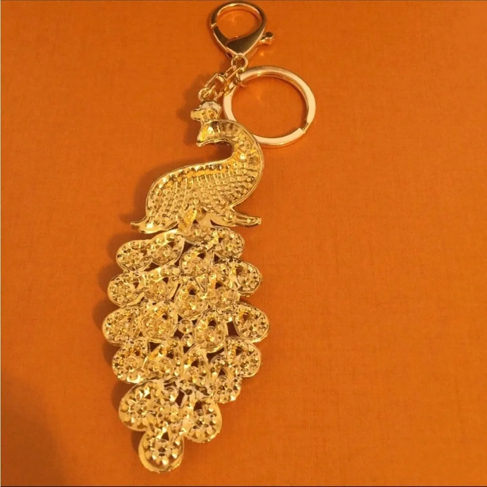 ❤️❤️❤️NEW multi-color large peacock purse charm❤️❤️❤️ - Picture 7 of 9